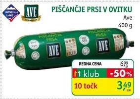 PIŠČANČJE PRSI V OVITKU