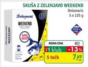 Delamaris Skuša z zelenjavo Weekend