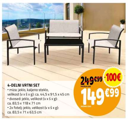 4-DELNI VRTNI SET