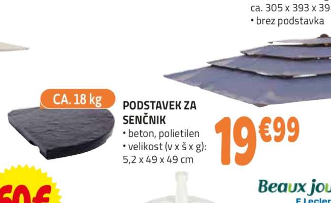 Podstavek za senčnik