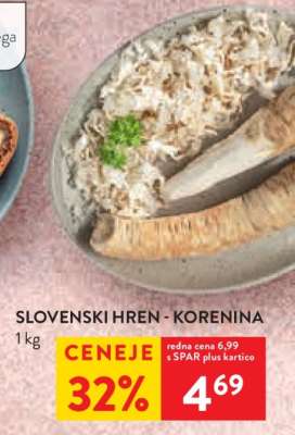 Slovenski hren - korenina