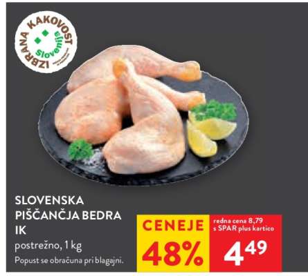 Slovenska piščančja bedra IK