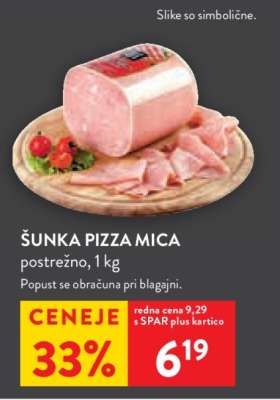 ŠUNKA PIZZA MICA