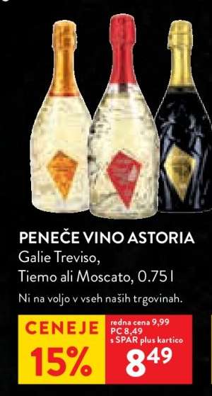 Peneče vino Astoria
