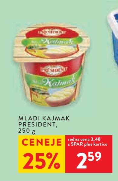 Mladi Kajmak President, 250 g