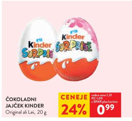 Čokoladni jajček Kinder
