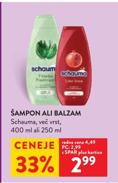 Šampon ali balzam Schauma