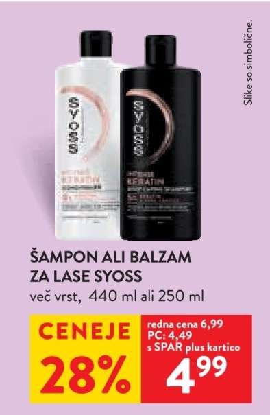 Šampon ali balzam za lase Syoss