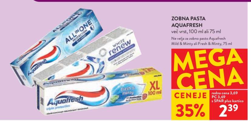 ZOBNA PASTA AQUAFRESH