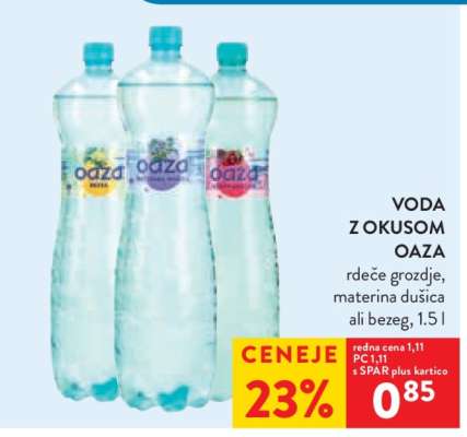 Voda z okusom Oaza