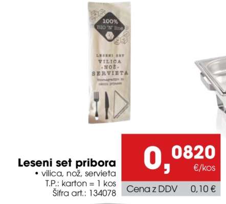 Leseni set pribora