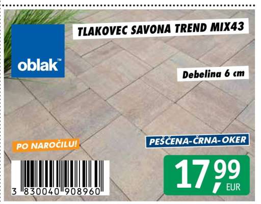 Tlakovec Savona Trend Mix43