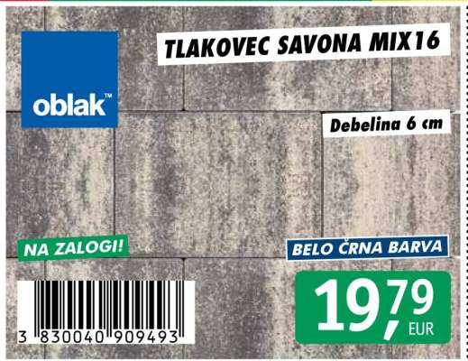 Tlakovec Savona Mix16