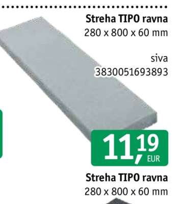 Streha TIPO ravna