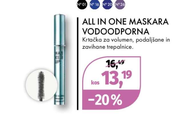 ALL IN ONE MASKARA VODOODPORNA