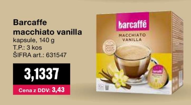 Barcaffe macchiato vanilla
