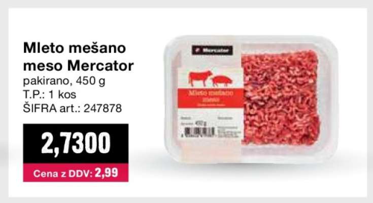 Mleto mešano meso Mercator