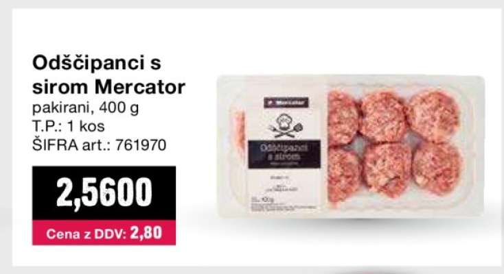 Odščipanci s sirom Mercator