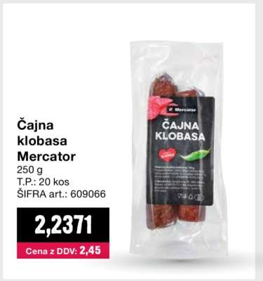 Čajna klobasa Mercator