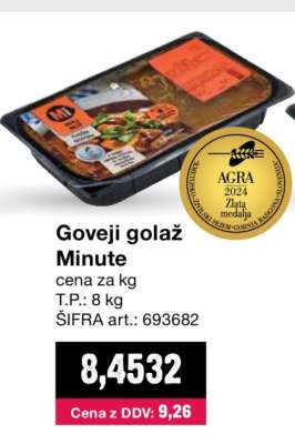 Goveji golaž Minute