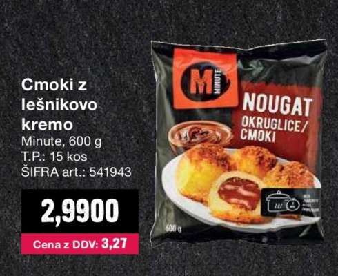 Cmoki z lešnikovo kremo