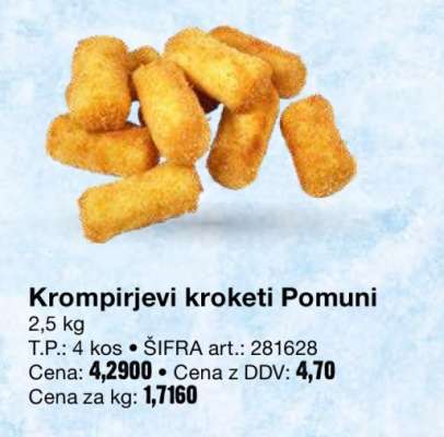 Krompirjevi kroketi Pomuni