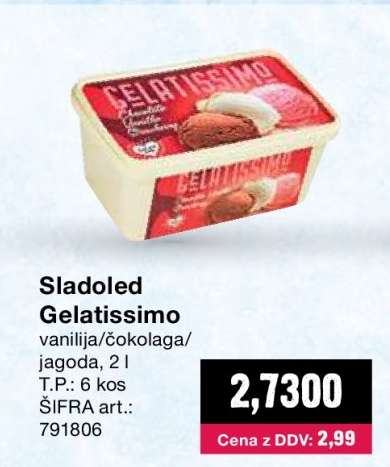 Sladoled Gelatissimo