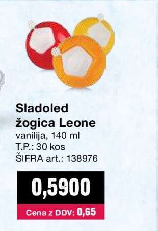 Sladoled žogica Leone