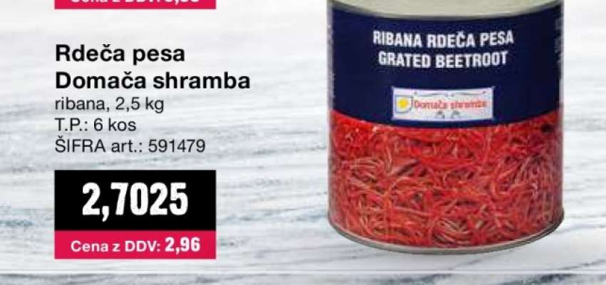Rdeča pesa Domača shramba