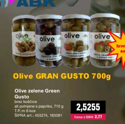 Olive GRAN GUSTO 700g