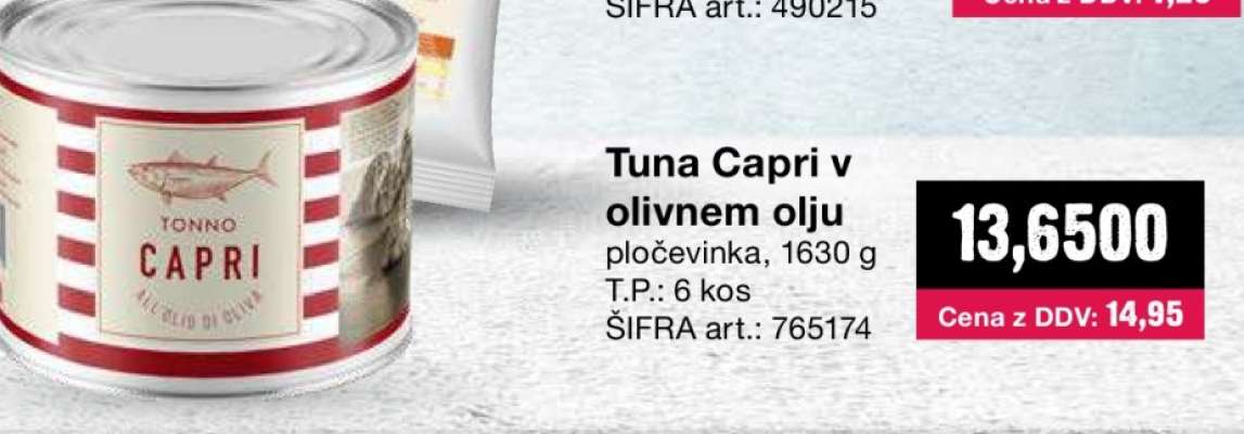 Tuna Capri v olivnem olju