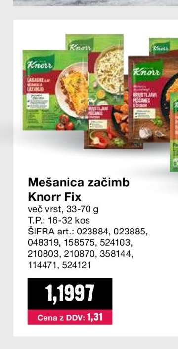 Mešanica začimb Knorr Fix