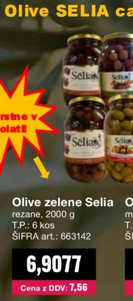 Olive zelene Selia