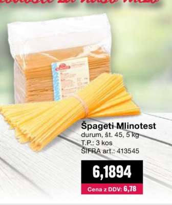 Špageti Mlinotest