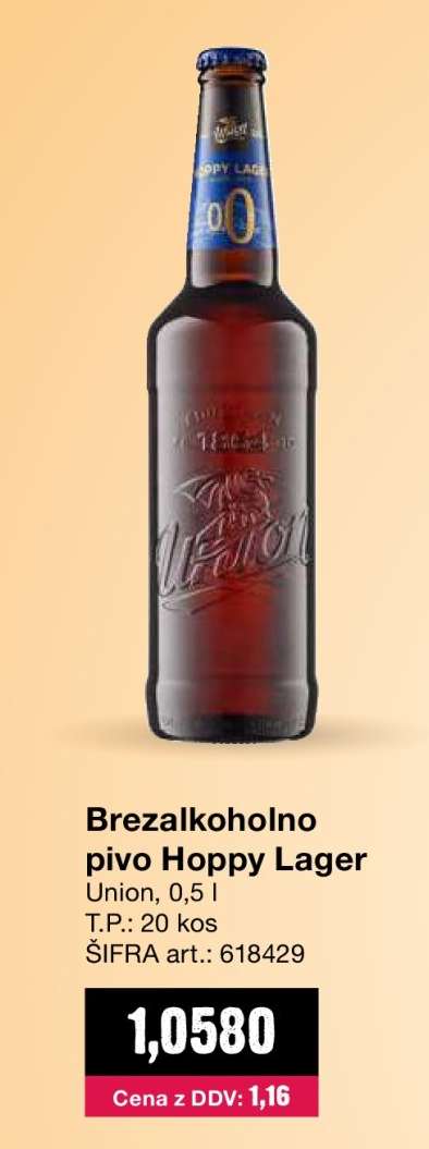 Brezalkoholno pivo Hoppy Lager