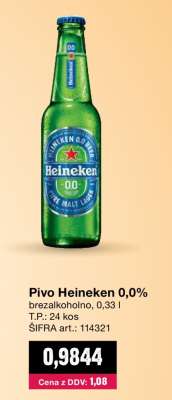 Pivo Heineken 0,0%