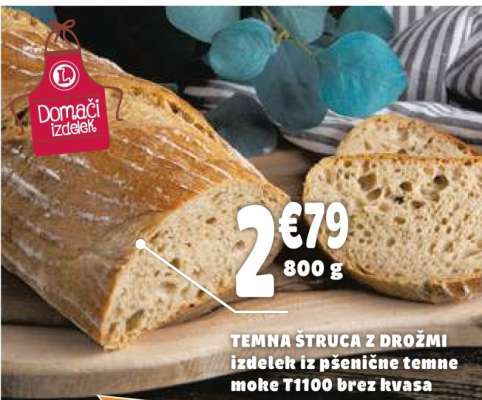 Temna štruca z drožmi