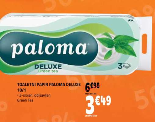 TOALETNI PAPIR PALOMA DELUXE 10/1