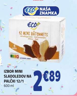 IZBOR MINI SLADOLEDOV NA PALČKI 12/1