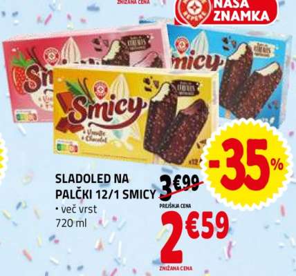 SLADOLED NA PALČKI 12/1 SMICY