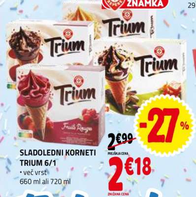 SLADOLEDNI KORNETI TRIUM 6/1
