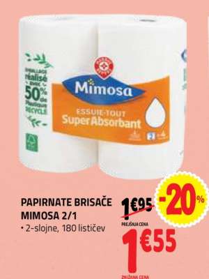 Papirnate brisače Mimosa 2/1