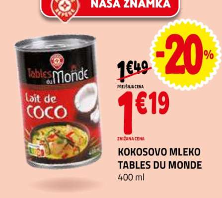 Kokosovo mleko Tables du Monde