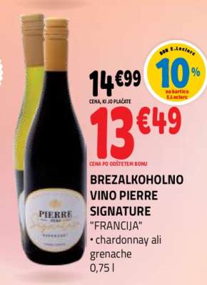 BREZALKOHOLNO VINO PIERRE SIGNATURE