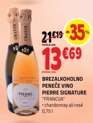BREZALKOHOLNO PENEČE VINO PIERRE SIGNATURE