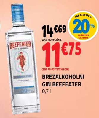 BREZALKOHOLNI GIN BEEFEATER