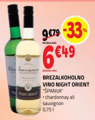 Brezalkoholno vino Night Orient