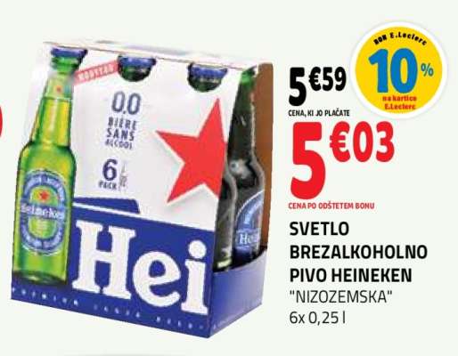 SVETLO BREZALKOHOLNO PIVO HEINEKEN