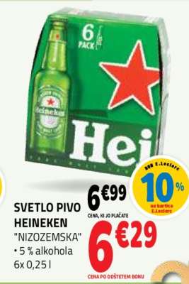 Svetlo pivo Heineken
