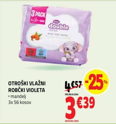 Otroški vlažni robčki Violeta
